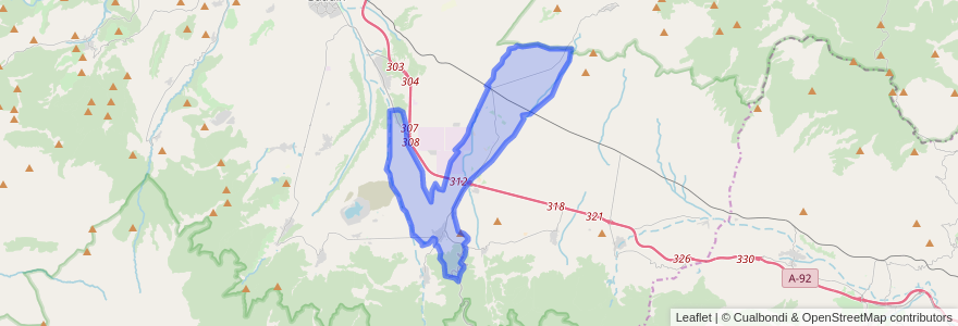 Mapa de ubicacion de La Calahorra.