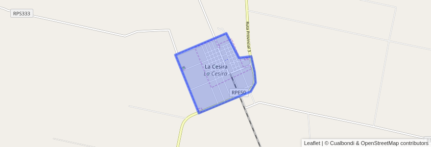 Mapa de ubicacion de La Cesira.