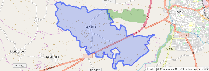 Mapa de ubicacion de La Colilla.