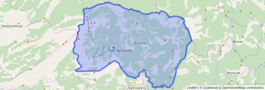 Mapa de ubicacion de la Coma i la Pedra.