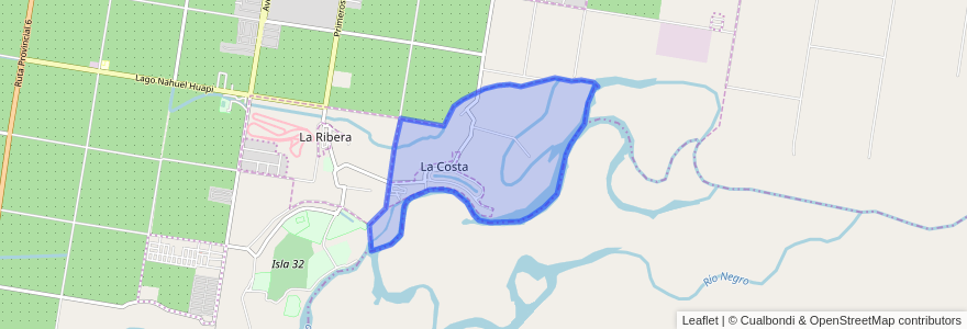 Mapa de ubicacion de La Costa.