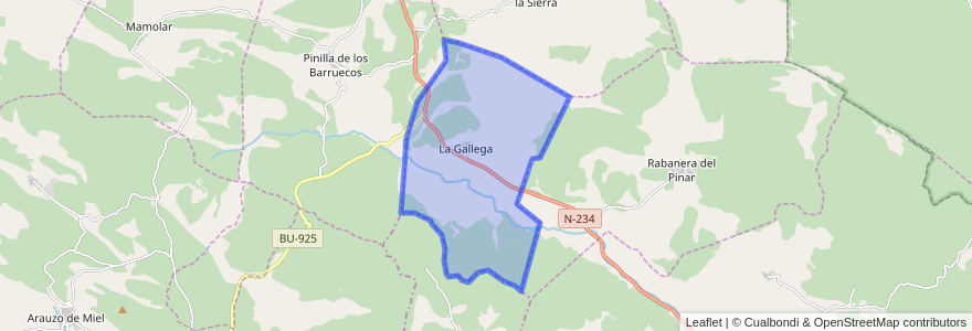 Mapa de ubicacion de La Gallega.