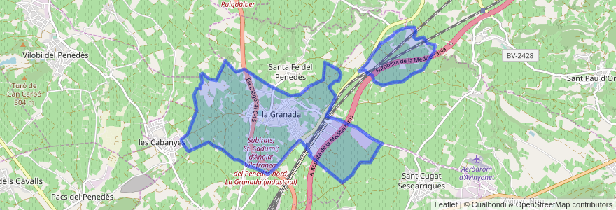 Mapa de ubicacion de la Granada.