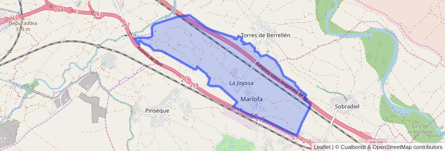 Mapa de ubicacion de La Joyosa.