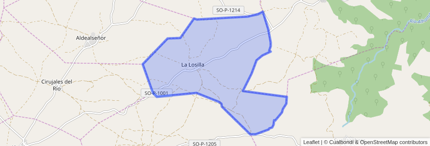 Mapa de ubicacion de La Losilla.
