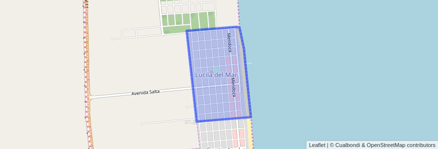 Mapa de ubicacion de La Lucila del Mar.