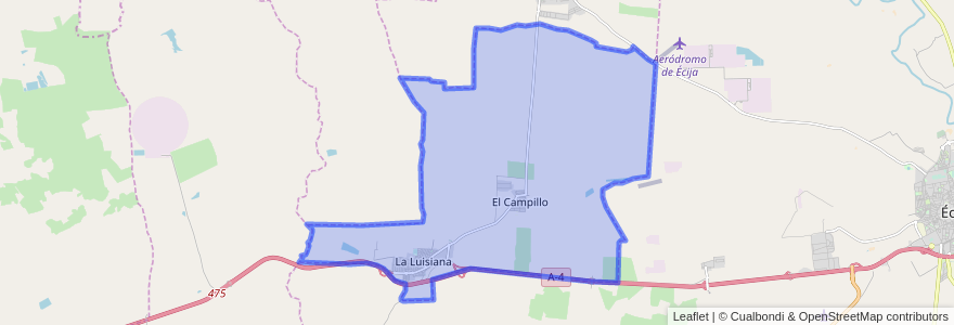 Mapa de ubicacion de La Luisiana.