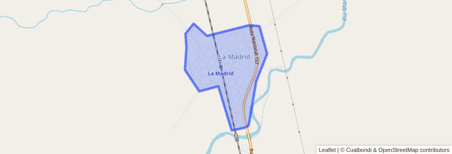 Mapa de ubicacion de La Madrid.