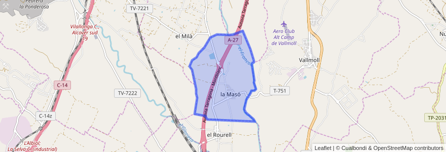 Mapa de ubicacion de la Masó.