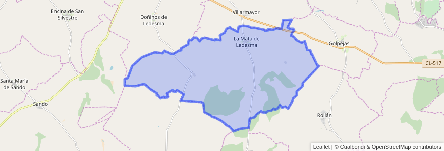 Mapa de ubicacion de La Mata de Ledesma.