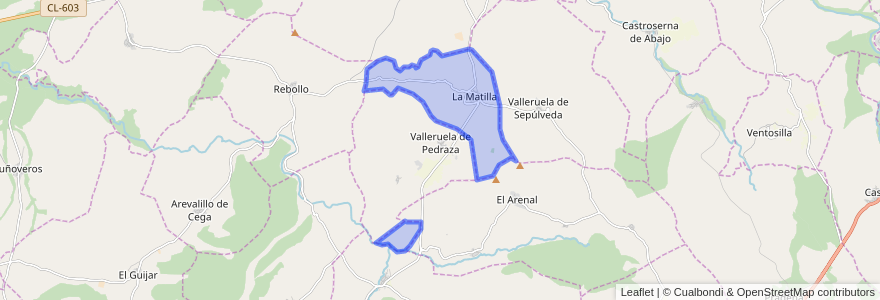 Mapa de ubicacion de La Matilla.