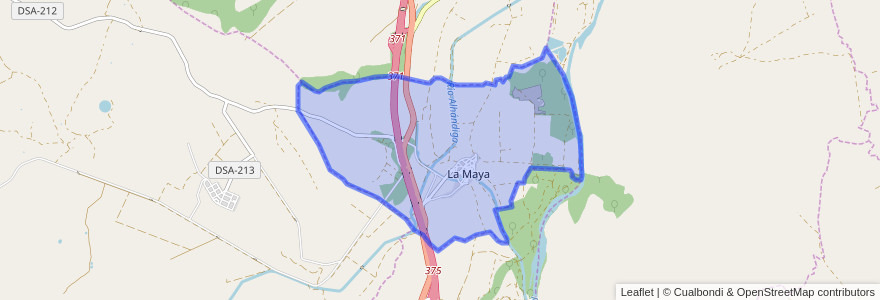 Mapa de ubicacion de La Maya.