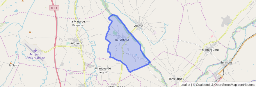 Mapa de ubicacion de la Portella.