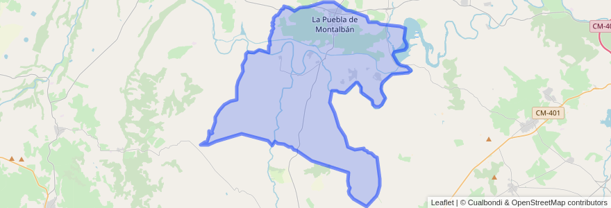 Mapa de ubicacion de La Puebla de Montalbán.