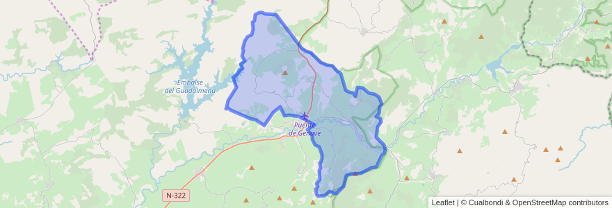 Mapa de ubicacion de La Puerta de Segura.