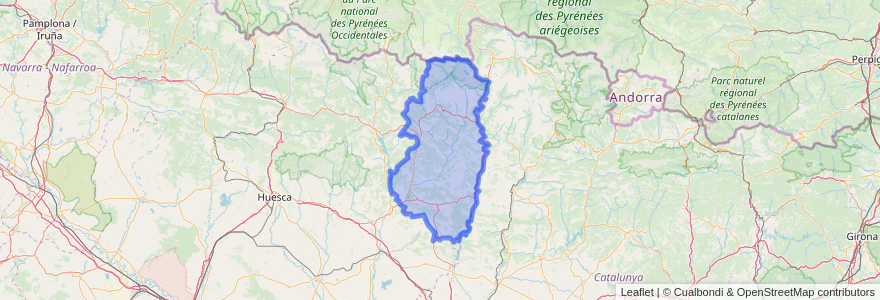 Mapa de ubicacion de Рибагорса.