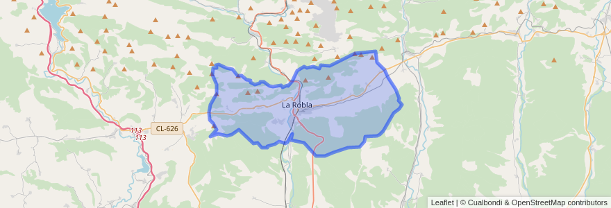 Mapa de ubicacion de La Robla.