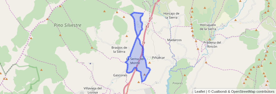 Mapa de ubicacion de La Serna del Monte.