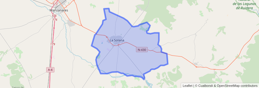 Mapa de ubicacion de La Solana.