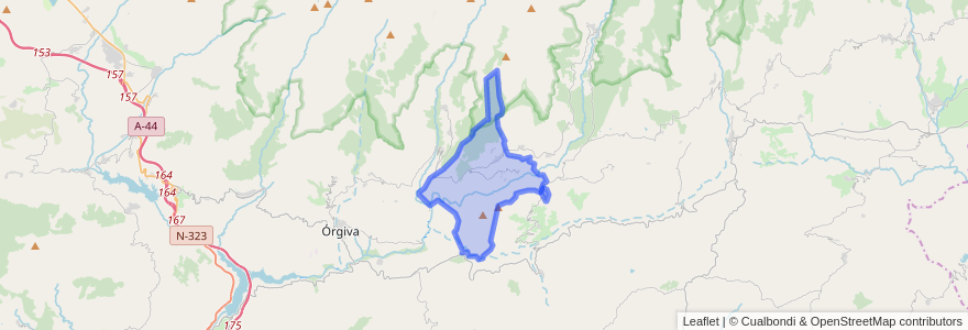 Mapa de ubicacion de La Taha.