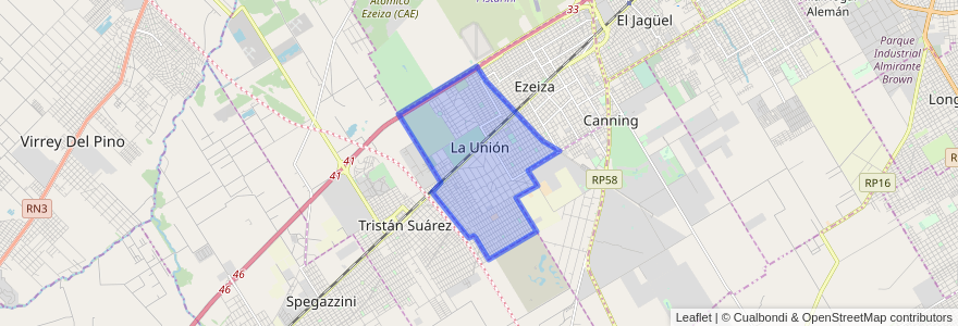 Mapa de ubicacion de La Unión.