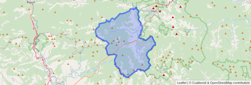 Mapa de ubicacion de la Vall d'en Bas.