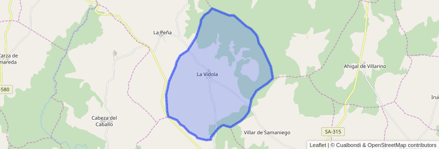 Mapa de ubicacion de La Vídola.