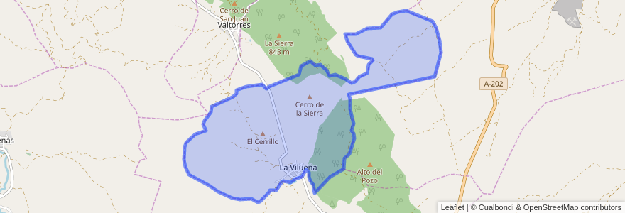 Mapa de ubicacion de La Vilueña.