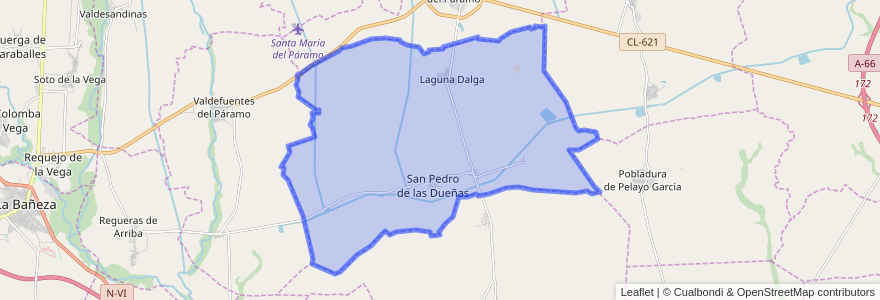 Mapa de ubicacion de Laguna Dalga.