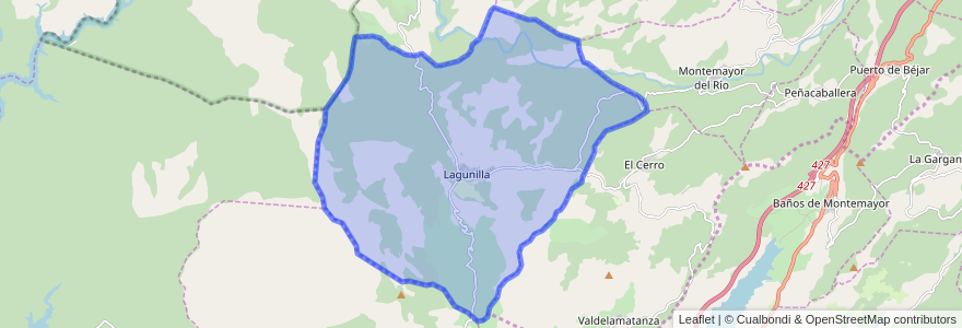 Mapa de ubicacion de Lagunilla.