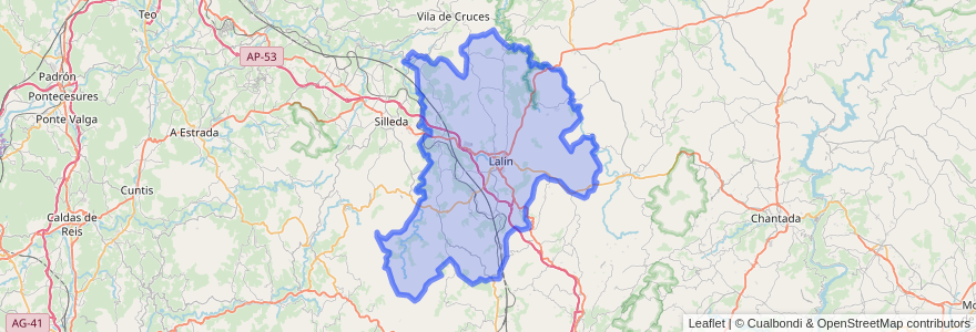 Mapa de ubicacion de Lalín.