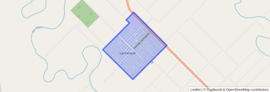 Mapa de ubicacion de Lamarque.