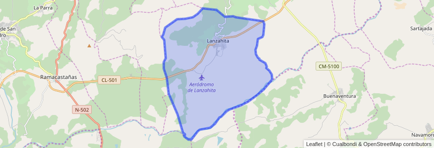 Mapa de ubicacion de Lanzahíta.