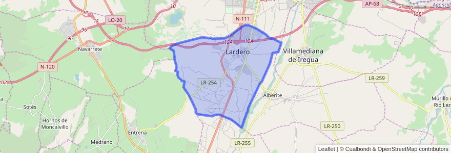 Mapa de ubicacion de Lardero.