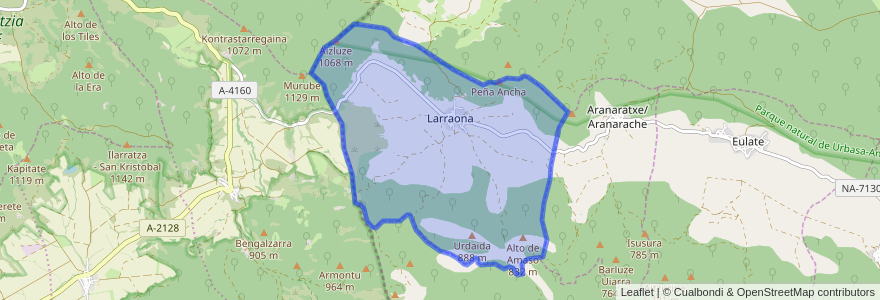 Mapa de ubicacion de Larraona.