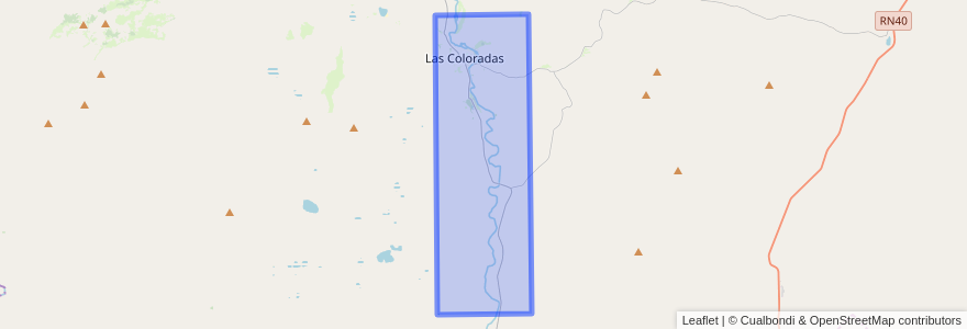 Mapa de ubicacion de Municipio de Las Coloradas.