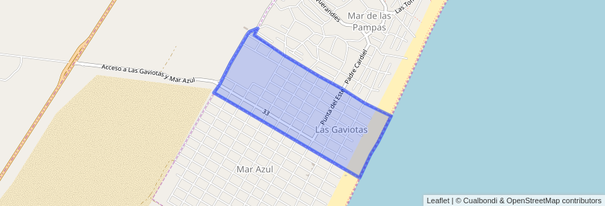 Mapa de ubicacion de Las Gaviotas.