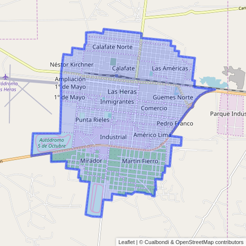 Mapa Las Heras Santa Cruz 