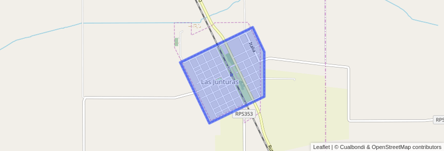 Mapa de ubicacion de Las Junturas.