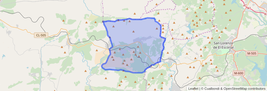 Mapa de ubicacion de Las Navas del Marqués.