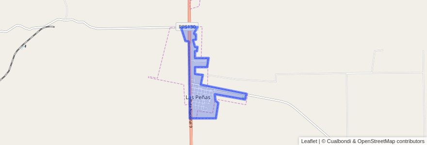 Mapa de ubicacion de Las Peñas.