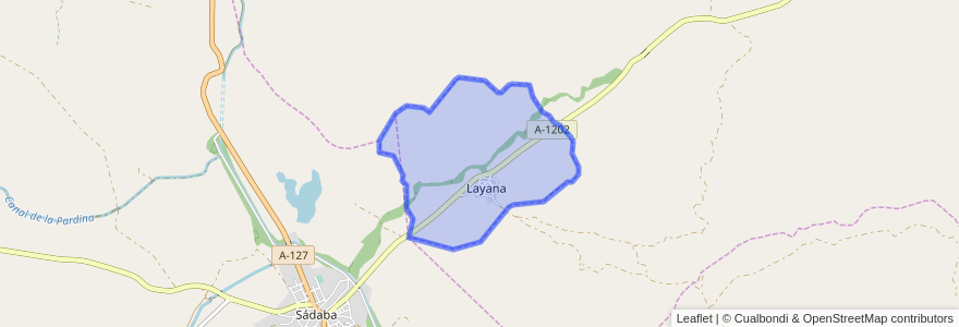 Mapa de ubicacion de Layana.