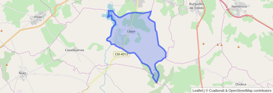 Mapa de ubicacion de Layos.