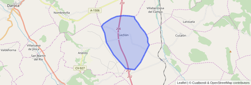 Mapa de ubicacion de Lechón.