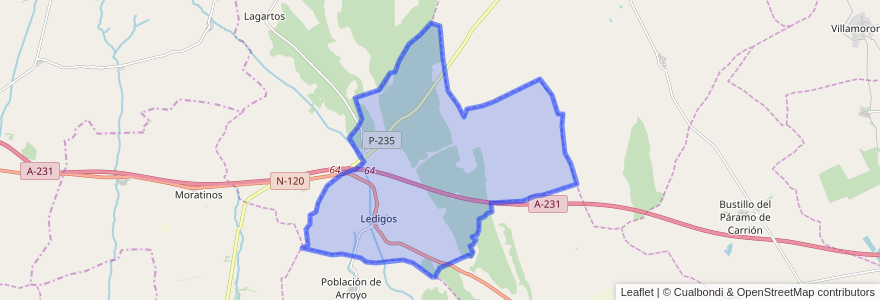 Mapa de ubicacion de Ledigos.