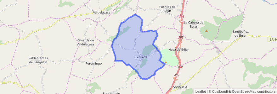 Mapa de ubicacion de Ledrada.