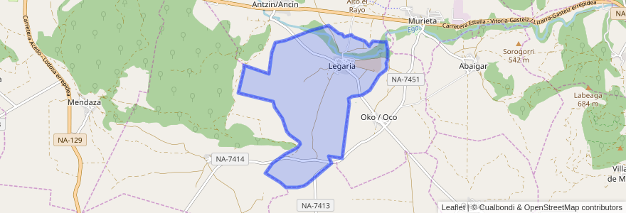 Mapa de ubicacion de Legaria.