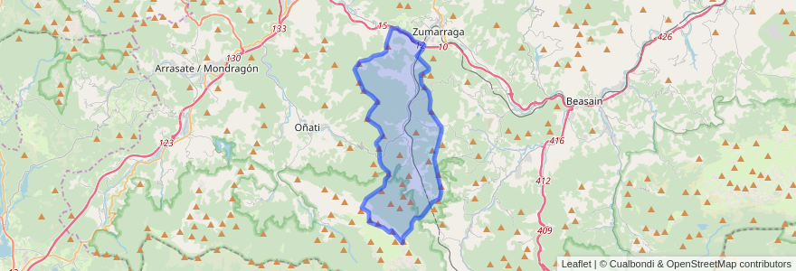 Mapa de ubicacion de Legazpi.