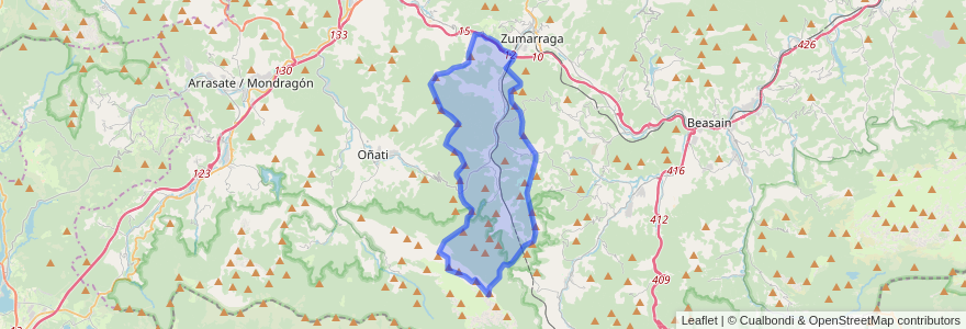 Mapa de ubicacion de Legazpi.