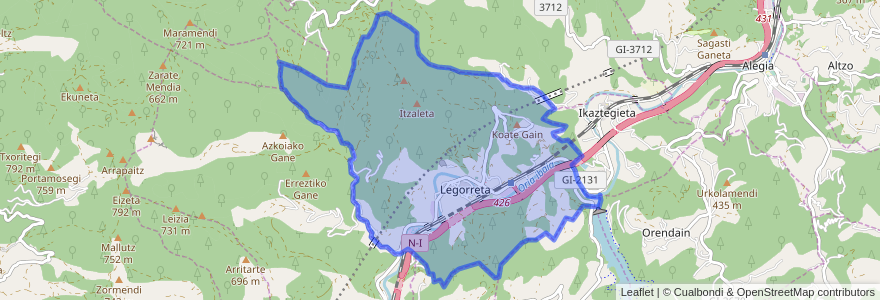 Mapa de ubicacion de Legorreta.